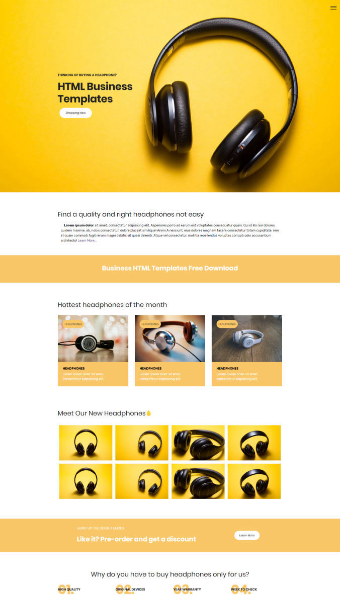 download free website templates html